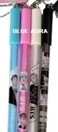 Blue Aura BTS BT21 Pen Set of 4 For School College Office Gifting Or Collectible (BTS Boys)