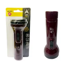 Aiko Super Rechargeable LED Torch AS-543 1W - Compact AC Charging Emergency Flashlight Home Camping Power Outage Light