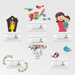 Rawpockets Decal ' Color Switch Board Combo No.38' (Material - PVC Vinyl Matte Finish, Wall Coverage Area - Height 20cm X Width 15cm) (Pack of 6) Wall