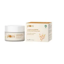 plum 1% OAT & ALLANTOIN all-day nourishing cream nourishes, soothes & protects skin