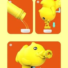 Bubble Gun Soap Bubble Magic Bubble Bathroom Outdoor Cute Cartoon Toys Kids Blow Toys Kids Gift Party