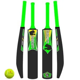CLOVERBYTE Junior 3 No. PVC Plastic Bat with Tennis Ball for 4-8 Years Kids Cricket Kit