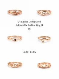 24 k Rose Gold plated Adjustable Ladies Ring
