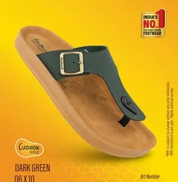 Walkaroo Women’s Soft Cushion Comfort Sandals Dark Green