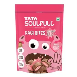 Soulfull Ragi Bites, Strawberry Fills - No Maida, High Calcium, 250g FROM INDIA (SAM)