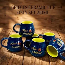 210ml ceramic cup set 6pcs