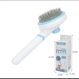 Self Cleaning Pet Brush Dog Comb Hair Removal Dog Comb Cat Brush Dog Comb Grooming Gloves Tool Dog Brush With Button Remove Loose Hair Pet Grooming Su