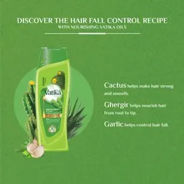 Vatika Shampoo - 400ml Cactus And Gergir ( For Hair Fall Control )
