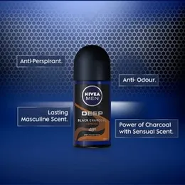 Nivea Men Deep Black Carbon Espresso Antiperspirant Roll On 50 ML