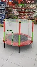 Indoor and Outdoor Children's Safety Trampoline Baby Bounce Bed Small Children Adult Fitness Belt Protection Net Family Toys Trampoline |.