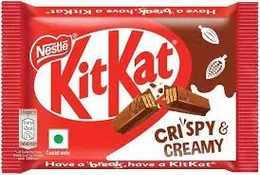 KitKat 4 Fingers Chocolate Coated Wafer Bar 38.5g â Crispy & Creamy Snack