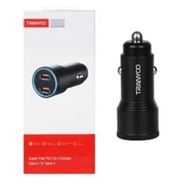 TRANYOO fast car charger, USB Type-C dual port charger, original in-car mobile charger, quick charge car adapter, fast car charger for Android & iPhon