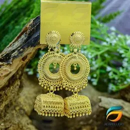 Gold Plated Earrings traditional colorful long Metal With Box Jimikki Earring With Gold Drop for Women..