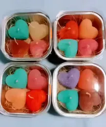4 Pcs heart Candles