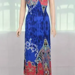 Women's V Neck Sleeveless Long Dress