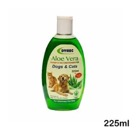 Dymec Aloe Vera Shampoo & Conditioner For Dogs and Cats â 225ml + Free 15ml Gentle Cleansing & Conditioning with Aloe Vera and Vitamin E