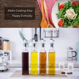 Kitchen Condiment Pot Oil Vinegar Dispenser Soy Sauce Bottle Sauce Dispenser Glass 500ml
