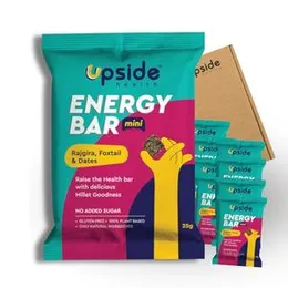Upside Health Millet Energy Bar Bites (Pack Of 10, 250 Gram) - Almonds, Rajgira, Dates & Foxtail - No Added Sugar - Gluten Free - Plant Based Bar