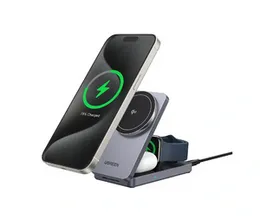 UGREEN Qi2 15W MagFlow 3-IN-1 MagSafe Charger For Watch/Airpod/Phone with 30 W Type-C Charger â W707 - 45025