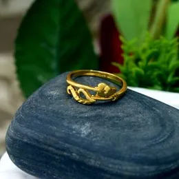 Gold Plated Rings Valentine's Collection Love Sparkling Dual Heart Cubic Zirconia Without Stone for Women and Girl's (Mixed Sizes).