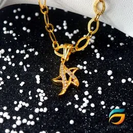 Gold Plated Guaranteed 18/24 inch 04mm Machine Cut Link Chain with "A" Star Pendant Necklace for ladies-45cm