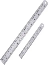Steel Measuring Ruler - Heavy Duty Stainless Steel - 12 / 6 in - 300mm
