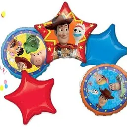 5 Pcs Foil Balloons Toy Story Birthday Party Decoratings