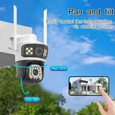 2K 8MP Dual Lens Triple-Screen WiFi PTZ Outdoor Security Camera with Auto Tracking, Full-Color Night Vision, IP66 Waterproof, Pan-Tilt, Wireless CCTV,