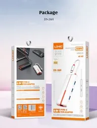 LDNIO DS-26H USB-C 6-in-1 Hub | 100W Power Delivery, 4K HDMI, USB 3.0 & RJ45 Ethernet