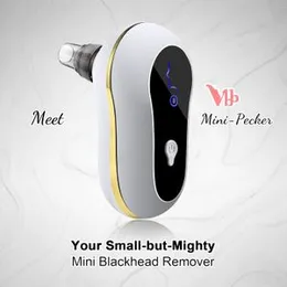 Mini Blackhead Remover - Pore Vacuum Cleaner - Mini-Pecker Facial Cleaner, USB Rechargeable Acne Comedown Whitehead Extractor-3 Suction Powder, 5 Prob