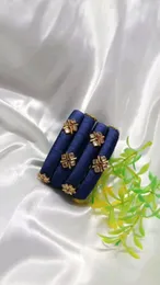 clip stone hue Handmade bangle blue