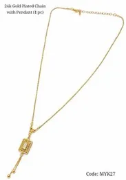 24k Gold Plated Chain with Pendant
