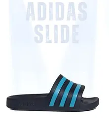 Adidas Black & Blue Slide