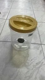 Kitchen Spicy Bottle Transparent Plastic Spicy Bottle Containers with Gold Lid
