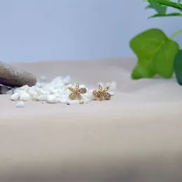 Gold Pleated Party Wear Butterfly White Stone Stud Earring.