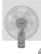 Range Wall Fan Non Remote RWF-021 16" white colour - 55W 1250 RPM 5-Blade PS Plastic Heavy Duty Copper Motor