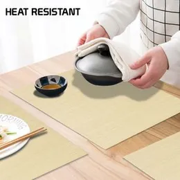 HOKIPO Reversible Bamboo Placemats Set of 4 Table Mats, 45x30 cm, (AR4054)