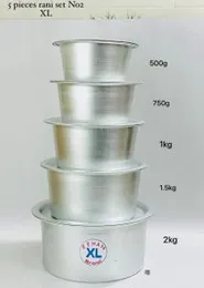Satii Set â Aluminum Pot Set | 500g to 2kg Capacity | Durable & Lightweight