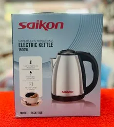 Saikon stainless steel electric kettle, model SKCK-1168.