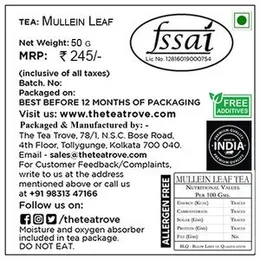 the tea trove Mullein Tea For Lungs Detox (50 Gms,100 Cups),Mullien Tea Leaf May Help Boost Respiratory Health&Immune Support|Mullen Tea Is A Natural