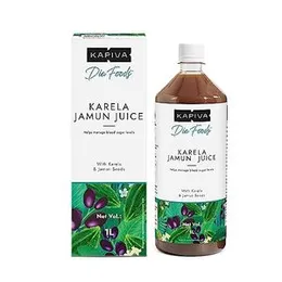 Kapiva Karela Jamun Juice | Helps Control Blood Sugar Level and Lower Bad Cholesterol | Diabetic Care (1L) (FROM INDIA)SAB