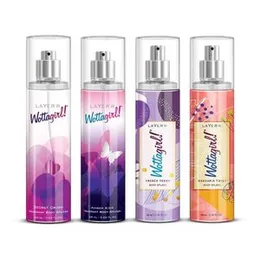 Layerâr Wottagirl Mystic 25ml / Mandarin Twist 25ml / French Peony 25ml / Amber Kiss 25ml - Island Body Splash, 25 ml Premium Long-lasting Body Mist