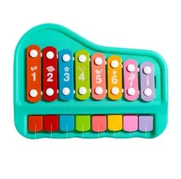 2 in 1 Baby Piano Xylophone Toy for Toddlers - 8 Multicolored Key Keyboard Knock And Pluck Xylophone Piano, Preschool Educational Musical Learning Ins