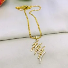 Gold Plated 2.8mm Bismark Chain New Model Yoyo Pendant With Stone For Women-18 inch