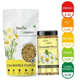 ManHar Organics Dried Chamomile Flower 100gm Whole Flower Buds of Chamomile |Sleep Relief & Stre...