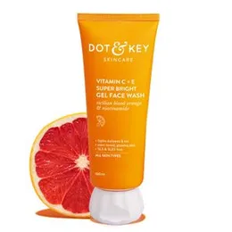 DOT&KEY SKINCARE VITAMIN C+E SUPER BRIGHT GEL FACE WASH sicilian blood orange &niacinamide