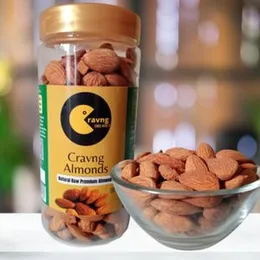 Cravng Almonds (Natural Raw Premium Almonds, 200g)FROM INDIA(SAM)