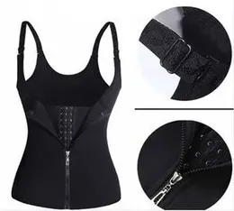 Women Waist Trainer Corset Clip and Zip Vest Body Building Shaper Tools Cincher Sweat Vest with Adjustable StrapsWaist Trainer Corset Clip and Zip Ves