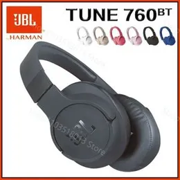 JB8760 BT JBL Harman Wireless BLUETOOTH Headphone Portable Fold-Flat Stereo Bass Metal Heavy Bass Sound Quality Music Earphone with Mic
