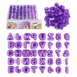 Food Grade Plastic Alphabets Letters Fondant with Number Cookie Mold Set, DIY Cake/Chocolate/Cookie Cutter Set